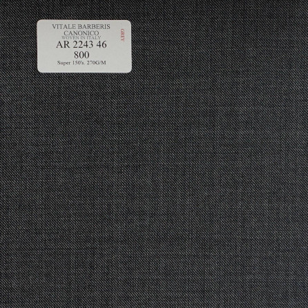 AR 2243 46 CANONICO - 100% Wool - Xám Trơn